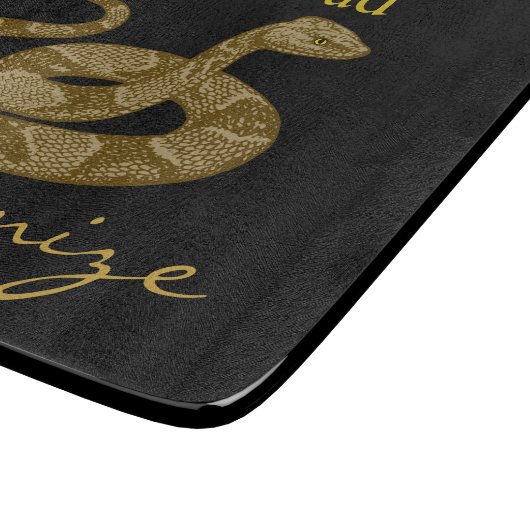 Coiled Copperhead Snake Thunder_Cove Schneidebrett (Ecke)