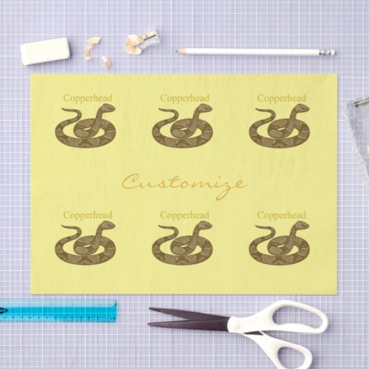 Coiled Copperhead Snake Thunder_Cove Seidenpapier (Handwerk)