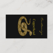 Coiled Copperhead Snake Thunder_Cove Visitenkarte (Rückseite)