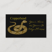Coiled Copperhead Snake Thunder_Cove Visitenkarte (Vorderseite)