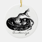 Coiled Rattlesnake Thunder_Cove Keramik Ornament (Vorne)