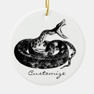 Coiled Rattlesnake Thunder_Cove Keramik Ornament