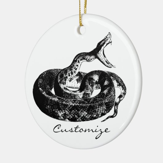 Coiled Rattlesnake Thunder_Cove Keramik Ornament (Links)