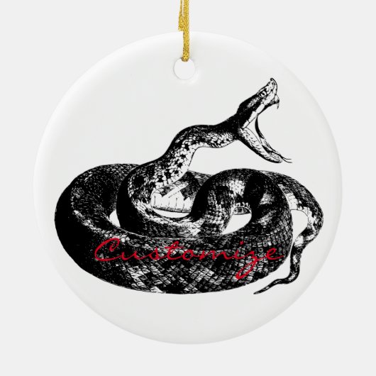 Coiled Rattlesnake Thunder_Cove Keramik Ornament (Hinten)