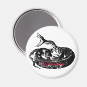 Coiled Rattlesnake Thunder_Cove Magnet (Vorderseite/Rückseite)