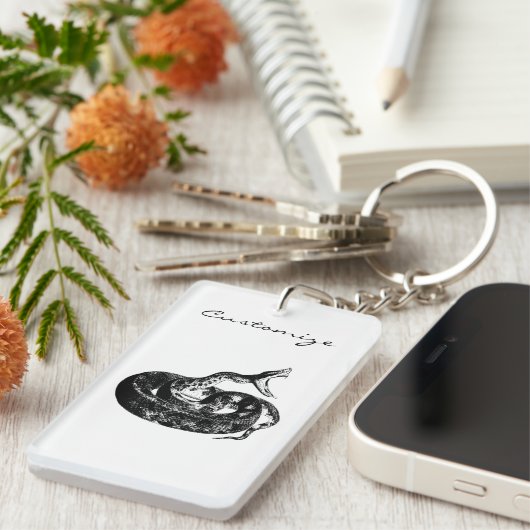 Coiled Rattlesnake Thunder_Cove Schlüsselanhänger (Vorderseite rechts)