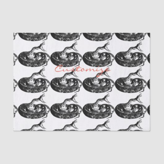 Coiled Rattlesnake Thunder_Cove Seidenpapier (Vorderseite)