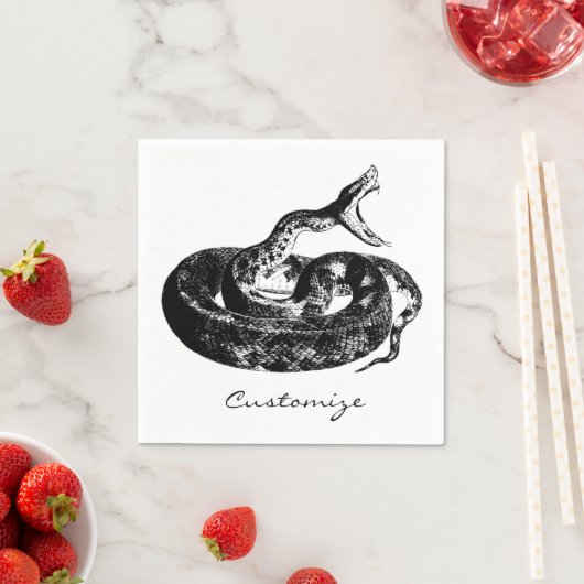 Coiled Rattlesnake Thunder_Cove Serviette (Beispiel)