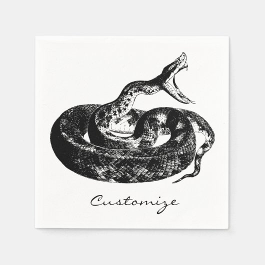 Coiled Rattlesnake Thunder_Cove Serviette (Vorderseite)