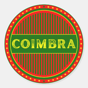 Coimbra City Pride Emblem – Portugiesische Identit Runder Aufkleber