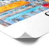 Coimbra Portugal Reisen Wasserfarbenhandzeichnung Poster (Ecke)