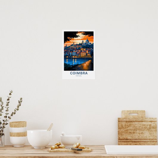 Coimbra Portugal Travel Print Poster (Küche)