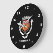 Coimbra Portugal Wall Clock Große Wanduhr (Winkel)