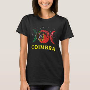 Coimbra Portugiesische Stadt Retro Portugal-Flagge T-Shirt