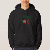 Coimbra Portuguese City Retro Portugal Flag Hoodie (Vorderseite)