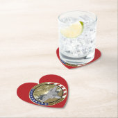 Coin 1 Heart Shaped Coasters Untersetzer (Vor Ort)