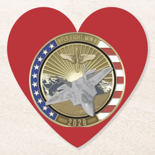 Coin 1 Heart Shaped Coasters Untersetzer (Vorderseite)