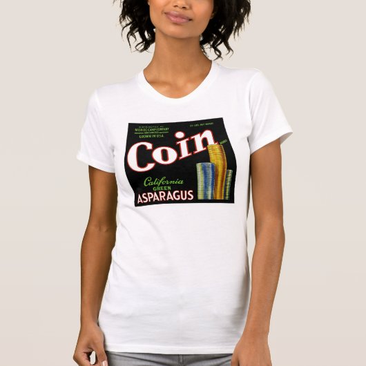 Coin California Asparagus Label T-Shirt (Vorderseite)
