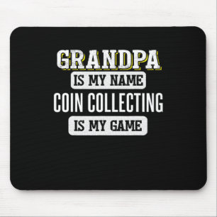 Coin Collector Geschenk für Opa Vatertag Shirt Mousepad