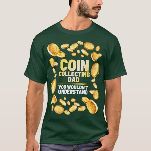 Coin Collector Vater Funny Father Graphic Premium T-Shirt (Vorderseite)