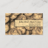 Coin Dealer Business Card Visitenkarte (Vorderseite)