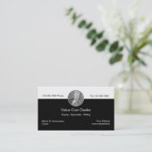 Coin Dealer Business Cards Visitenkarte (Stehend Vorderseite)