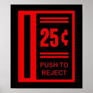 Coin einfügen, um Video-Spiel zu spielen Poster