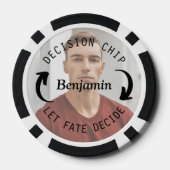 Coin für Foto und Namen von personalisierten Paare Pokerchips (Rückseite)