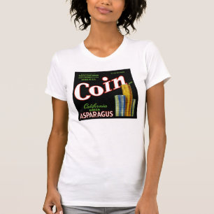 Coin Kalifornischer Spargel Etikett T-Shirt