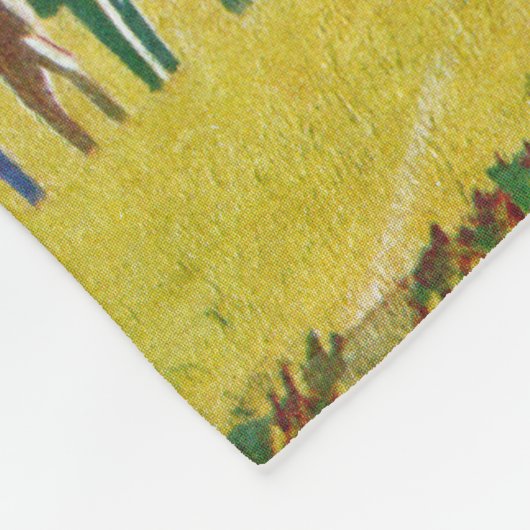 Coin Toss von Norman Rockwell Fleecedecke (Ecke)