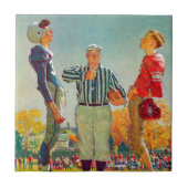 Coin Toss von Norman Rockwell Fliese (Vorderseite)