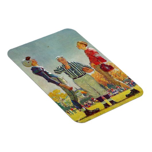 Coin Toss von Norman Rockwell Magnet (Rechte Seite)