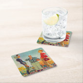 Coin Toss von Norman Rockwell Rechteckiger Pappuntersetzer (Vor Ort)