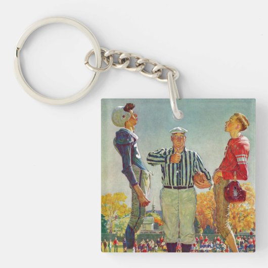 Coin Toss von Norman Rockwell Schlüsselanhänger (Vorderseite)