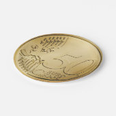 Coin-Untersetzer: Anpassbare Getränkezubehör Pappteller (Schrägansicht)