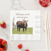 Coined Luncheon Napkin w/ Elch Serviette (Beispiel)