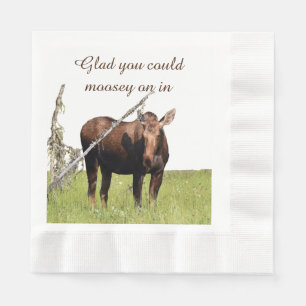 Coined Luncheon Napkin w/ Elch Serviette