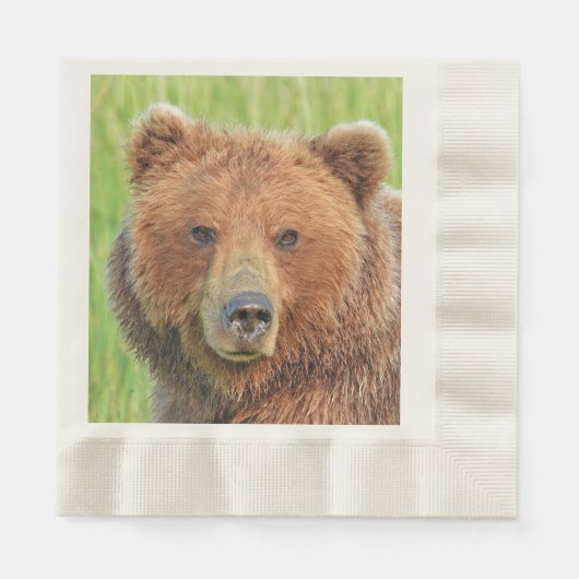 Coined Luncheon napkin w/ grizzlybär Serviette (Vorderseite)