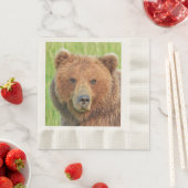 Coined Luncheon napkin w/ grizzlybär Serviette (Beispiel)