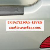 COINTELPRO LEBEN! exoticwarfare.com Autoaufkleber (Auf Auto)