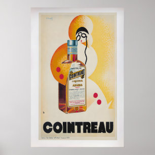 Cointreau von Charles Loupot Vintage 1930 Orange Poster