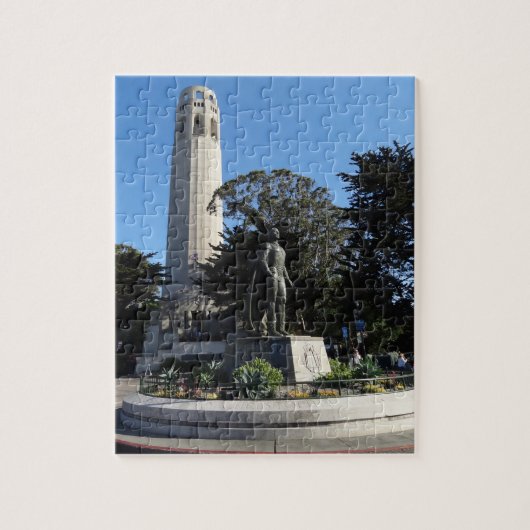 Coit Tower & Columbus Statue #1 Jigsaw Puzzle (Vertikal)