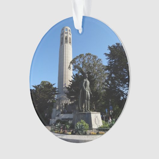 Coit Tower & Columbus Statue #1 Ornament (Vorderseite)