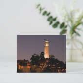 Coit Tower in der Nacht Postkarte (Stehend Vorderseite)