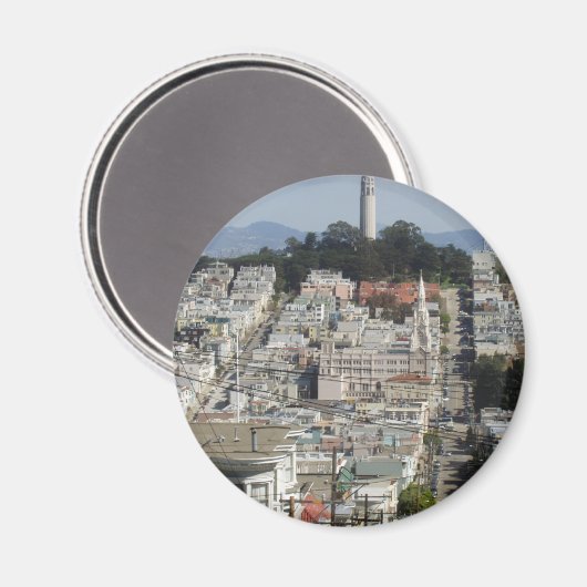 Coit Tower Landschaftlich Picture Magnet (Vorderseite/Rückseite)