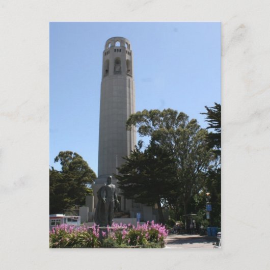 Coit Tower on Telegraph Hill in San Francisco Postkarte (Vorderseite)
