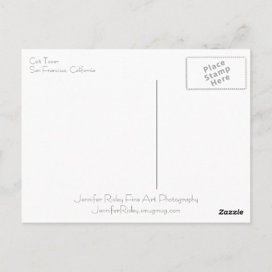 Coit Tower Postcard Postkarte (Rückseite)