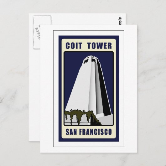 Coit Tower Postkarte (Vorne/Hinten)