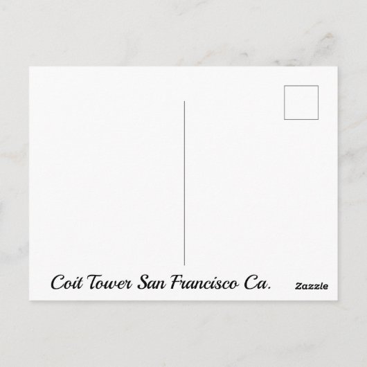Coit Tower San Francisco Postkarte (Rückseite)