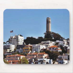 Coit Turm auf Fernschreiber-Hügel in San Francisc Mousepad
